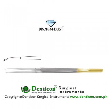 Diam-n-Dust™ Micro Ring Forcep Curved - With Counter Balance Stainless Steel, 18.5 cm - 7 1/4" Diameter 1.0 mm Ø